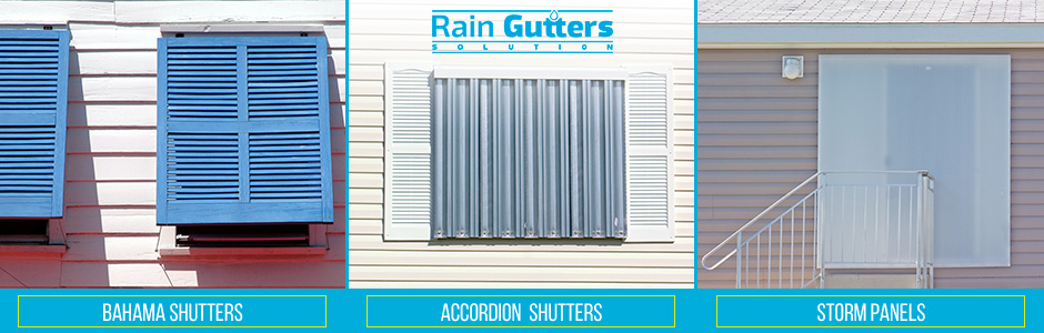 Shutters Types and Rain Gutters Installation 