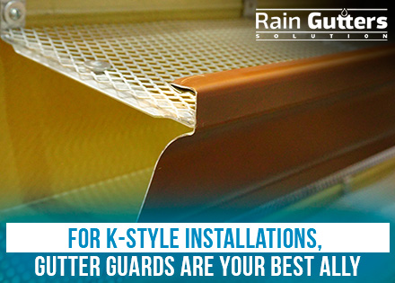  A K-Style Rain Gutter Installation with a Gutter Guard