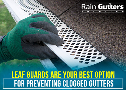Custom Rain Gutters with Leaf Guards