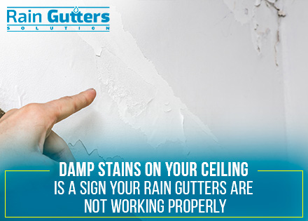 Damp Stains or Bubbling Paint on a Ceiling