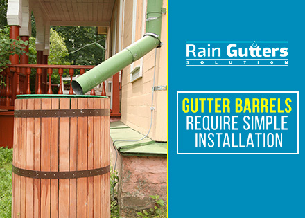 Rain Gutter Barrel Rainwater Collection System