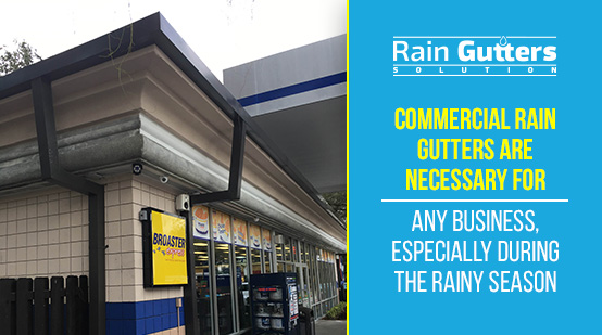 Commercial Building With Commercial Rain Gutter System