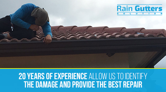 Rain Gutter Repair Service Performed by rain Gutters Solution Team