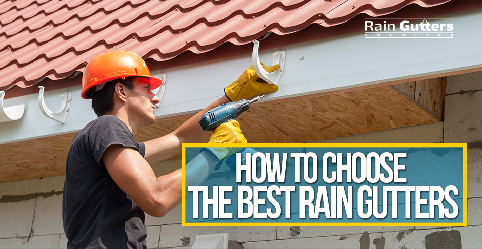 Man Installing Rain Gutters in a House
