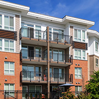 Apartment Building with Flat Roof