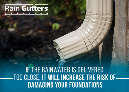 Rain Gutter Installation Short Downspouts Delivering Water