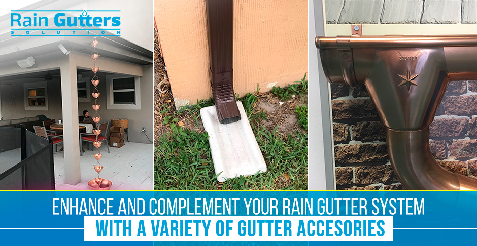 Gutter Accesories Rain Chain Splaah Block and Downspout