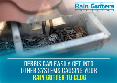 Rain Gutter Without Micro Mesh Gutter Guard Clogged