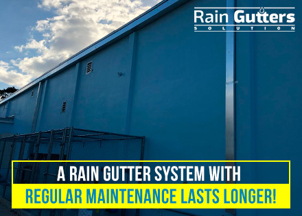 Commercial Gutters must Have a Rain Gutter Cleaning at Least Twice a Year Commercial Rain Gutter Cleaning Impeccable Drainage System Installed