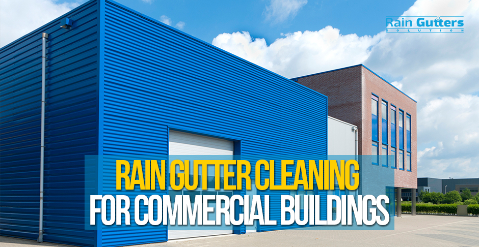 Commercial Building With Rain Gutters System