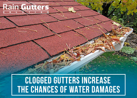 Rain Gutter Installation Clogged by Debris