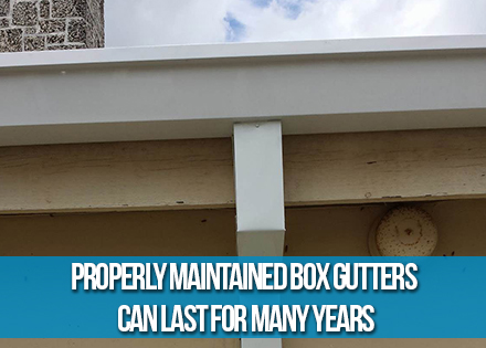 Box Rain Guttter with Downspout