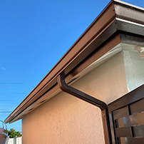 Seamless Rain Gutter in a House