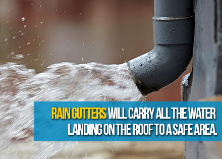 Rain Gutter Needed to Direct Water to Safe Place