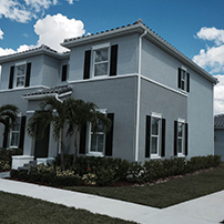 House with Seamless Rain Gutters