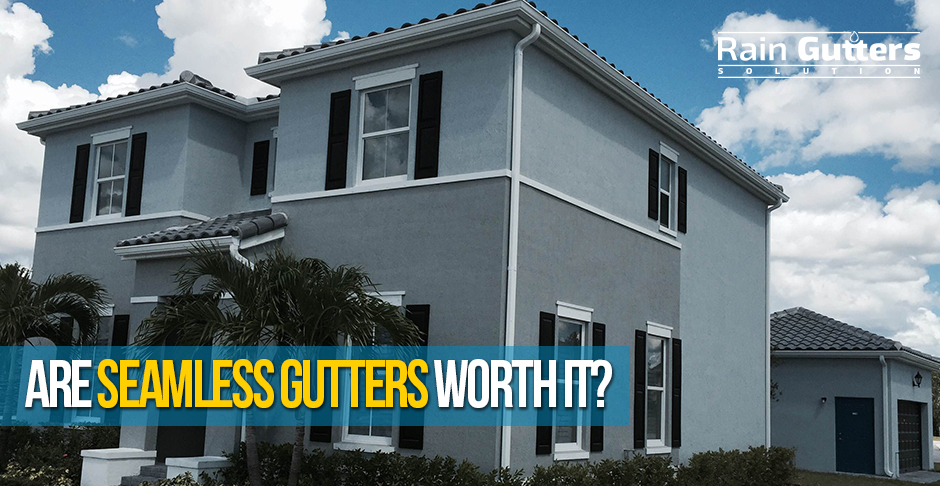 Two-Story House with Seamless Rain Gutters 