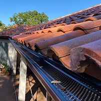 Gutter Guard Installed in a Gutter