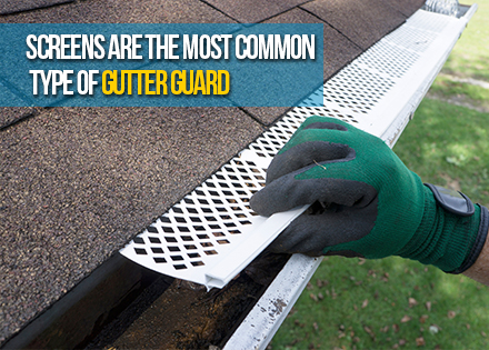 Hand Installing a Gutter Guard