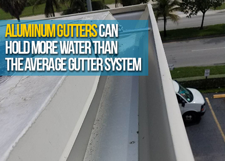 Seamless Aluminum Rain Gutters Inside View