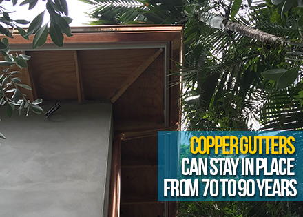 Copper Rain Gutter Installation