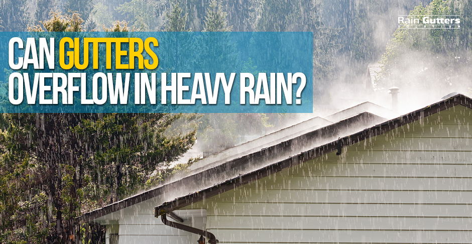 Heavy Rain on a House With Rain Gutters
