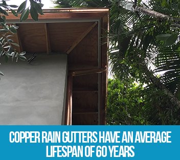 Copper Rain Gutter 