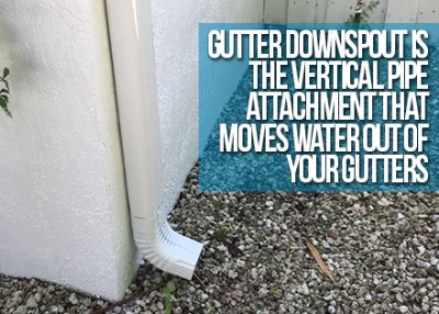 White Gutter Downspout 