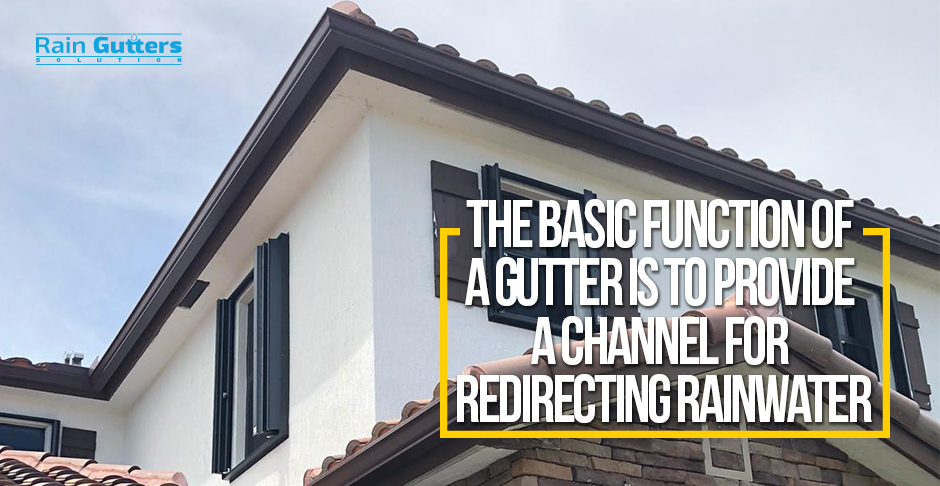 Rain Gutters System on a 2-story House