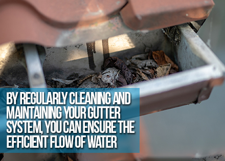 Clogged Rain Gutters with Leaves 