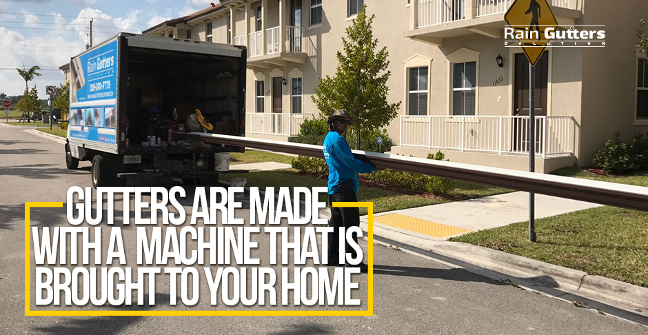 Gutter Machine Making a Seamless Rain Gutter