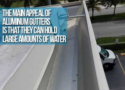 Inside Aluminum Rain Gutters