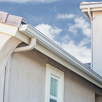 Aluminum Gutter Installed on a House