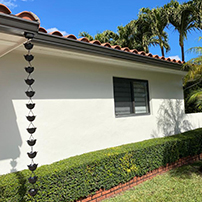 Rain Chains on a Gutter System