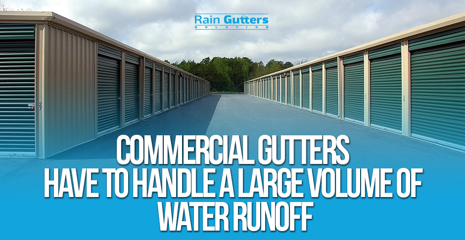 Comercial Grade Rain Gutters in a Warehouse