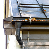 Rain Gutter System Clogged