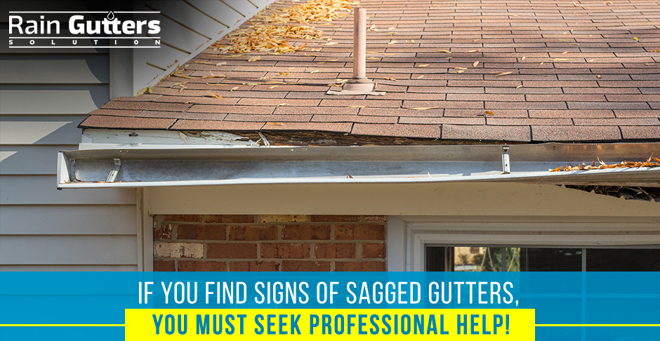 Sagged Gutters Needing a Rain Gutter Repair Service