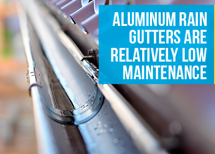 Clean Aluminum Rain Gutter Free of Clogs After Maintenance by a Professional