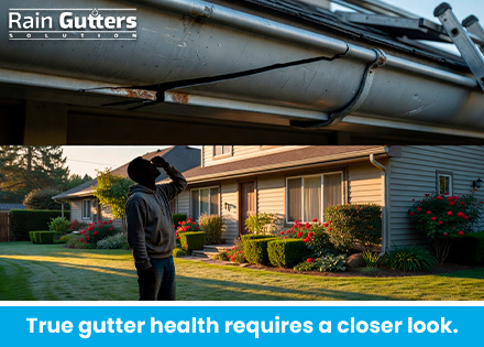 A Homeonwer Try without succeed Cleaning and Repair his Rain Gutters