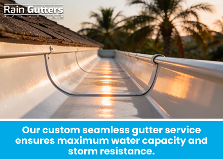 Visual seamless gutter and storm resistance