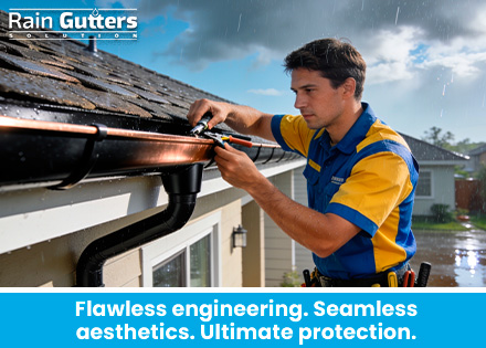 High-skilled Technicians Made a Gutter Cleaning and Repearing