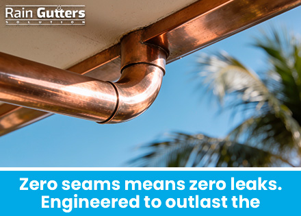 Custom-fabricated Copper Gutters