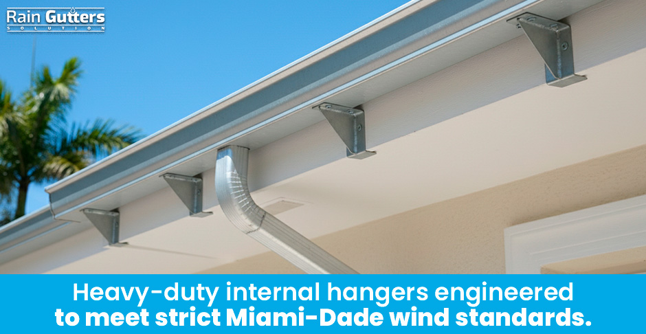 A close-up side-by-side visual focus showing heavy-gauge aluminum fastened with high-wind structural hangers versus a lightweight corporate bracket setup on a luxury home fascia