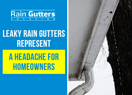 Leaky Rain Gutters Needing a Rain Gutter Repair Service