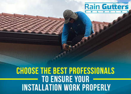 Rain Gutter Installation with Worker Customize Gutter System