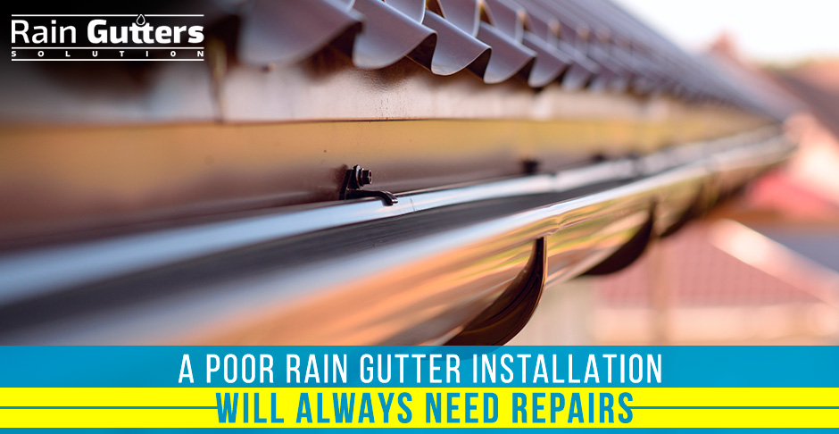 A Rain Gutter Installation