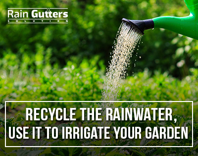 Recycle the rainwater, use it to irrigate your garden