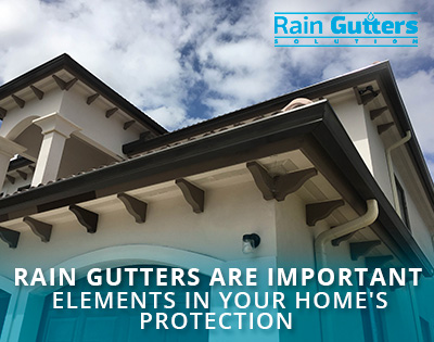 A House With Rain Gutters Installed by a Rain Gutter Company 