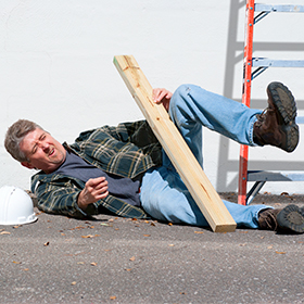 Injured Man Fallen off Ladder 