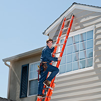 Rain gutters cleaning ladders