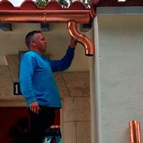 Image of Copper Rain Gutter System 138 thumbnail